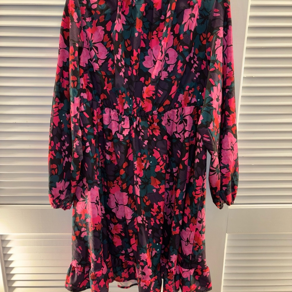 SHEIN Curve 2XL Black and Pink Dress